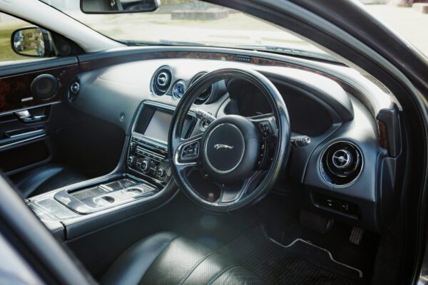 The luxurious interior of a Jaguar XJL